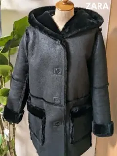 ZARA BASIC OUTERWEARフェイクムートンボア★リバーシブルコーM