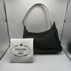 PRADA プラダ ナイロン メタルハンドル　ワンショルダーバッグ　グリーン系