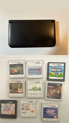 ニンテンドー3DS LL ブラック 本体とゲーム8本セット