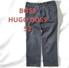 HUGOBOSSヒューゴボスネイビーグレーコットン綿パンツ52
