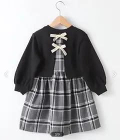 petit main ドッキングワンピース チェック 80cm プティマイン