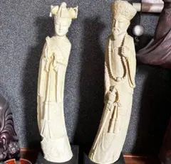 鈴*凱様 （超特大）象牙風レプリカ置物　レジン　練物 Amazon.co.jp: 翔ける馬を彫刻した象牙風 レプリカ 角笛 置物 彫像