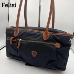 未使用級 Felisi フェリージ 00102 トートバッグ レザー ナイロン