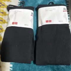 UNIQLO XL ブラック レギンス　リブレギンス　2枚組