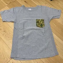 Champion REVERSE WEAVE カモフラポケット Tシャツ M