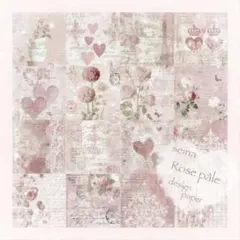 ◇ mimosa ◇ 『pink rose』両面デザインペーパー 5種セット - メルカリ
