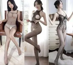 新商品3枚セットエロ可愛い穴あきセクシーボディストッキングのサムネイル