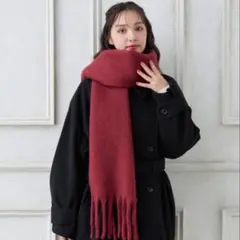 【新品未使用】INGNI フレンジボリュームストール ボルドー 赤 マフラー