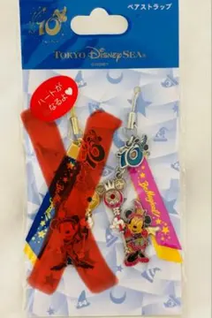新品 東京ディズニーシー 10周年 ストラップ ミニー