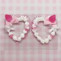 硬質ケース ホイップデコ ペア いちご 量産型 ピンク