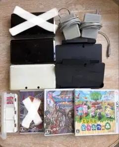 【お買得】Nintendo3DS2体、人気ソフト3本＆周辺機器まとめ売り❣️