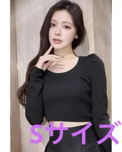 ★新品★Rady リブニットトップス　ブラック　Sサイズ