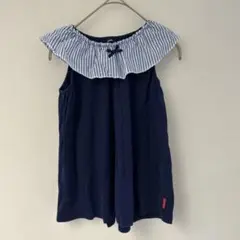 ムージョンジョン　moujonjon 袖なしTシャツ ネイビー 120cmのサムネイル