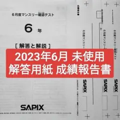 2024年度 サピックス 6年 6月度マンスリー確認テスト 小6 6年生 - メルカリ