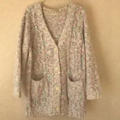 poudoudou time ボタン付きカーディガン