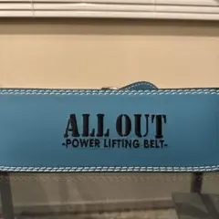ALL OUT パワーリフティングベルト Mサイズ　青　ブルー　BLUEのサムネイル