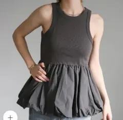 SELECT MOCA チャコールグレー カップ付きタンクトップ