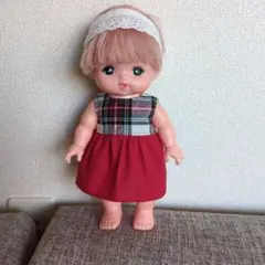 【まとめ割あり】メルちゃん服　チェック＆赤