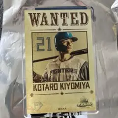 日ハム　清宮幸太郎　手配書風アクリルバッジ②