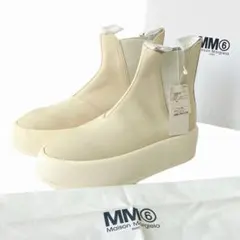 MM6メゾンマルジェラ 厚底 サイドゴア ブーツ レザー婦人 37 S40WU0のサムネイル