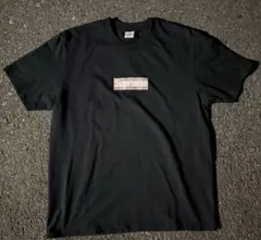 Supreme Burberry Box Logo Tee Black