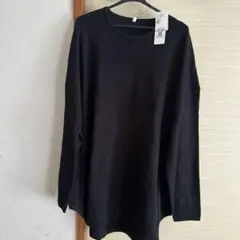 ブラック 長袖ニット