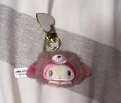 サンリオ どこでもぬいぐるみチャーム マイメロディ ラテクマ