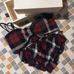 gelato pique チェック柄 ブラジャー ショーツ セット　ルームウェアのサムネイル