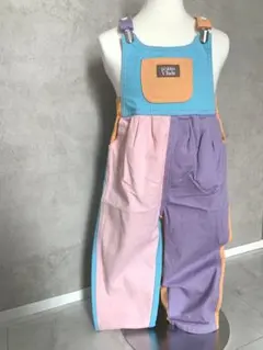 新品タグ twin collective クレイジーカラー オーバーオール 4Y