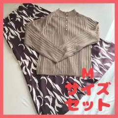 【セット売り！】リブニット&ロングスカート【しまむら】rinachishima