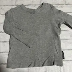 90cm 長袖Tシャツ　グレー　西松屋