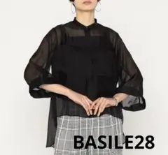 【美品】BASILE28バジーレ28ヴェントット　テンセルオーガンジーシャツのサムネイル