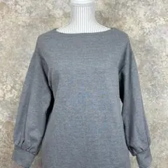 AMERICAN HOLIC グレー バルーン袖 カットソーワンピース F