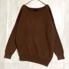 アパートバイローリーズ　ボートネック アシメスウェット　茶　F