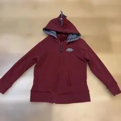 KLADSKAP グレードスコープ　恐竜刺繍 ジップアップパーカー 120cm