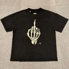 ハ*オ様 90s FASHION VICTIM ミドルフィンガー スカル Tシャ - メルカリ