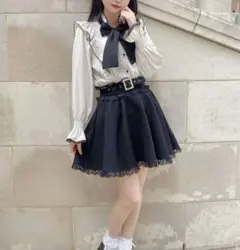 ROJITA　ビジュバックルツイードフレアSK