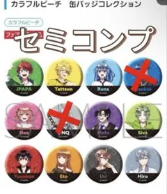 カラフルピーチ缶バッジ セミコンプ 24時間以内発送