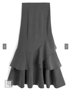 GRL ティアードフリルアシンメトリーマーメイドスカート gc300 チャコール