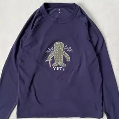 mont-bell モンベル 160cm 長袖ロンT シャツ紺ネイビー イエティ
