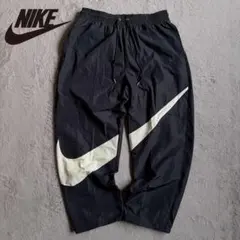 新品 NIKE ナイキ スウッシュ ウーブンパンツ ブラック ビックロゴ XL