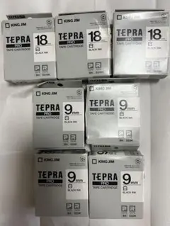 【新品純正】テプラ PRO 白ラベル 7個セット キングジム