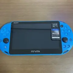 青色 PS Vita 本体 +メモリーカード+ソフト付き