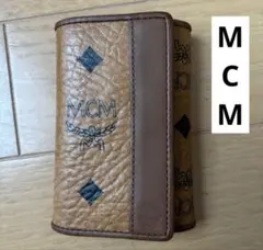 極美品 MCM エムシーエム ヴィセトス キャメル 6連キーケース PVC
