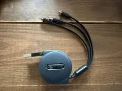 充電ケーブル 3in1 巻き取り