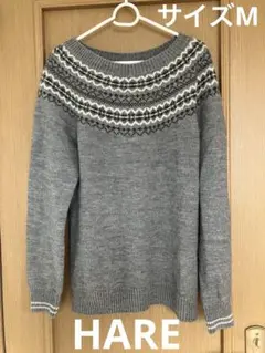 HARE ニット　セーター　サイズM グレー