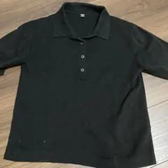 ユニクロ　M ブラック 半袖ポロシャツ