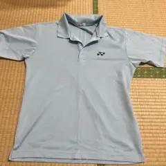 テニス　バトミントン　ゴルフ　YONEX ライトブルー　ポロシャツ 半袖　L