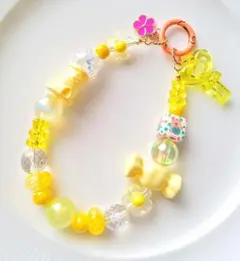 【No.54】ビーズストラップ　ハンドメイド　スマホ　携帯　アクセサリー