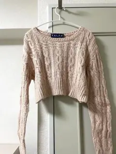 Ralph Lauren ニット セーター ピンクベージュ クロップドニット